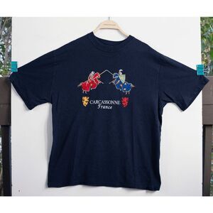 Carcassonne France Jousters‎ Embroidered T-Shirt Size XL